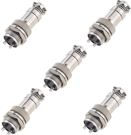 Allecto - Gx16 Aviation Plug - 2-polig - Metalen connector set - 5