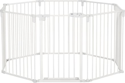 PawHut - Hondenhek - bestaande uit 8 Panelen - Wit