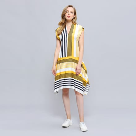 Stripe print game jurk