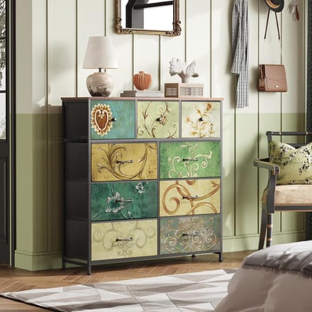 Opbergkast 9 Lades | Retro Patroon | Stalen Frame | Modern & Klassiek Design