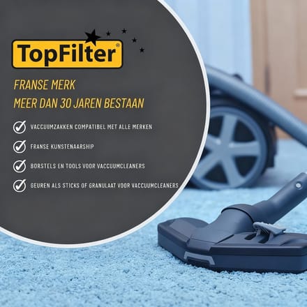 Set van 4 emmerstofzuigerfilters Electrolux en Tornado TopFilter Premium