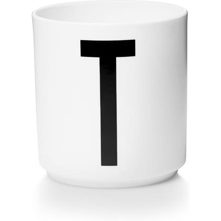 DESIGN LETTERS - Personal beker porselein  - T - wit