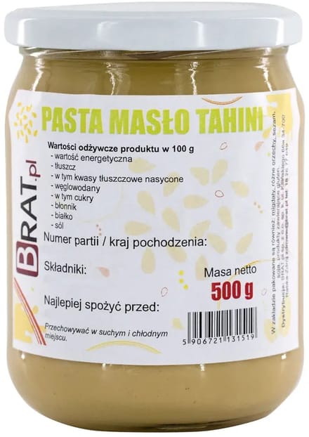 BRAT Tahini – Sesampasta – 100% natuurlijk – Romige consistentie – Geen toevoegingen