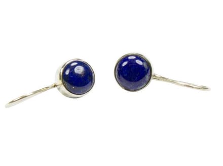 Zilveren oorbellen met sluiting Lapis Lazuli 925 zilver