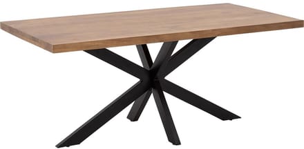 Goossens Lecca Eettafel - Hout - 180 x 76 x 90 cm - Rechthoek - bruin
