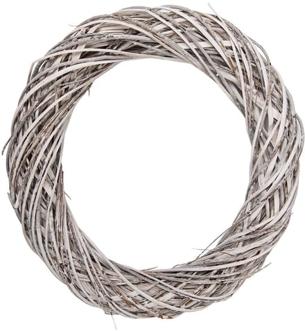 Clayre & Eef Krans Ø 50x9 cm Wit Rotan