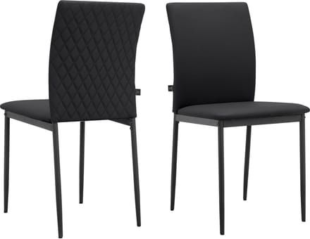 Pavia-Eetkamerstoel - Zwart - Set van 2