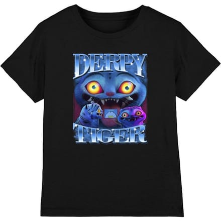 K-Pop Demon Hunters Kinderen Derpy Tiger T-Shirt (Zwart)