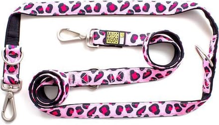 Max & Molly Hondenriem Multi Leopard Pink XS
