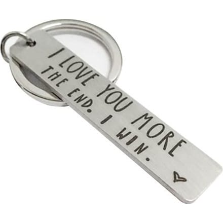 VOUS PLUS LA FIN Lettre Bande Porte-clés Porte-clés Amoureux Cadeau Décor gray
