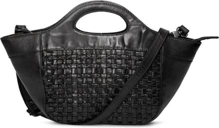 Pia Ries | Kleine Chique Handtas | Deens Design | Leer tas | Zwart - Washed