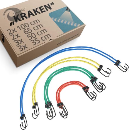 Spanrubber met Haken - Reflecterend - Set van 10 - 200% Rek - Voor Fiets en Bagagedrager