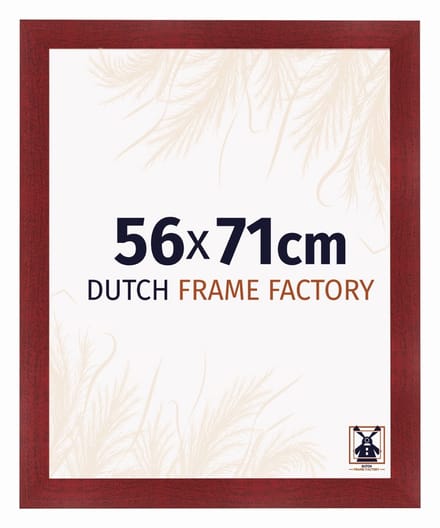 Fotolijst 56x71 cm - MDF - Wijnrood Geveegd - Praag