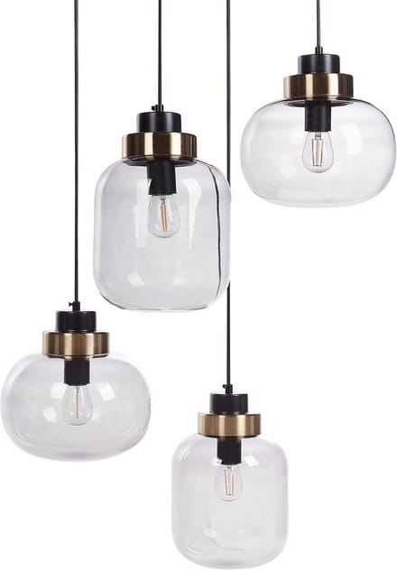 ZAYANDE - Hanglamp - Lichtgrijs - Glas