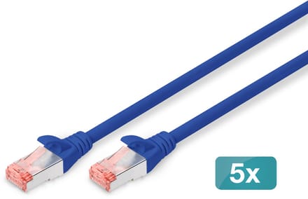 DIGITUS Professional patch cable - 10 m - blue - Blauw - 10m