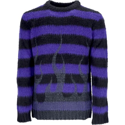 Zwarte Flames Jumper Paarse herentrui