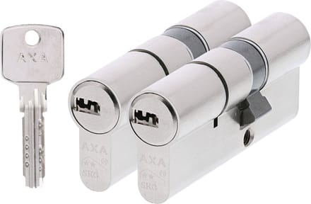 AXA Dubbele veiligheidscilinders (Comfort Security) 30-45 mm: 2 stuks gelijksluitend - SKG**