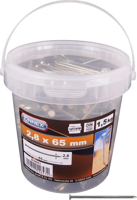 Stalen spijkers 80 mm per emmer van 1,5 kg voor diverse bevestigingen