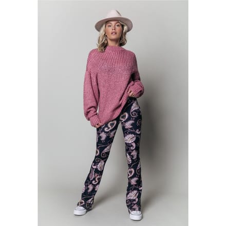 Colourful Rebel Paisley Peached Flare Broek - Maat S