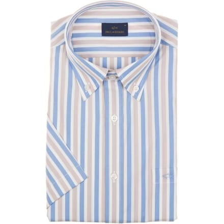 Paul & Shark Overhemd Vario Stripe Blauw-Beige / male
