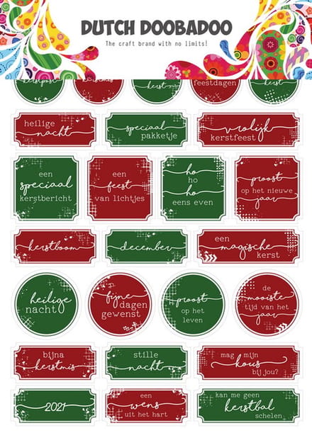 DDBD Dutch Sticker Art Christmas