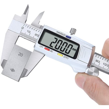 Roestvrijstalen schuifmaat elektronische digitale schuifmaat hoge precisie 0-150 mm white