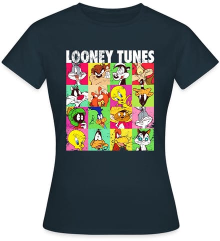 Looney Tunes Karakters Collage T-Shirt Dames