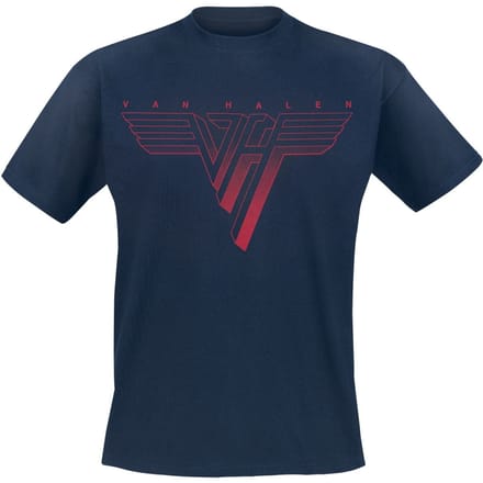 Van Halen T-shirt - Classic Red Logo - S tot 3XL - voor Mannen - navy