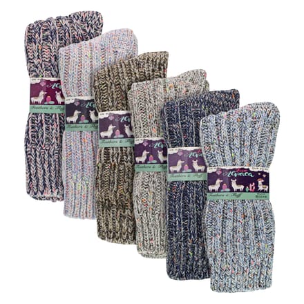 Dames 6-pack Alpacasokken voor in de laarzen