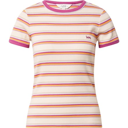 Lee Dames Stripe Tee shirt - Maat S - Golden Beam Gemengde Kleuren