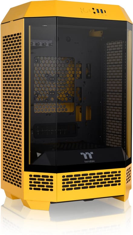 Thermaltake The Tower 300 Micro - PC Case - Behuizing - Gehard Glas - 2x140mm Ventilator - Geel