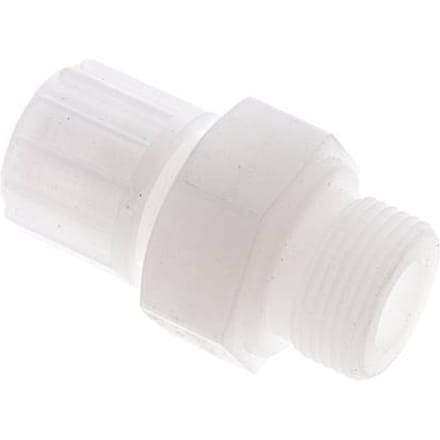 16x10mm & G3/4'' PVDF Rechte Knelfitting Buitendraad 10bar Kunststof en Polyamide