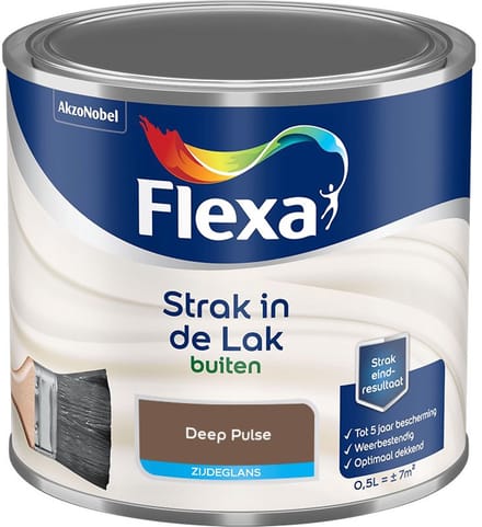 Flexa - Strak In De Lak Buitenlak Zijdeglans - Deep Pulse - Mengverf - 500 Ml