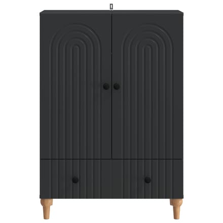 vidaXL - Dressoir - Zwart - 66 - x - 34,5 - x - 95 - cm - Bewerkt - hout