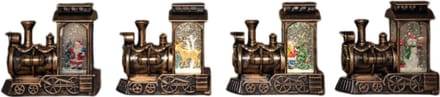 Anna's Collection - Trein met glitterwater led op batterij 11.5x8.5 cm