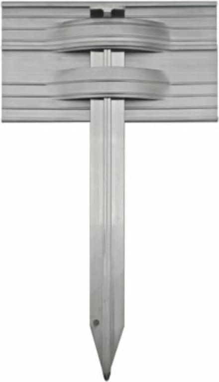Set Erdankers Aluminium pour Bordures Pelouse Ultra Résistants | Ancrages Sol gris
