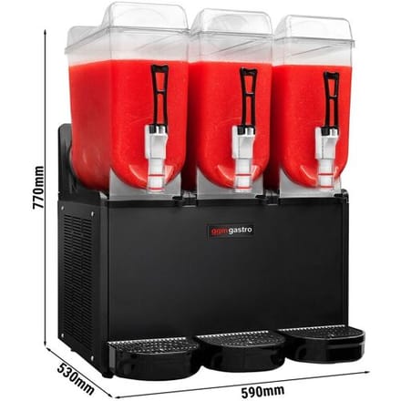 GGM Gastro Slush-Maschine - 3x 12 Liter - 1,4 kW - Schwarz