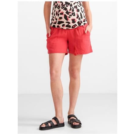 Prénatal zwangerschapsshort Dark Coral Red L Dames