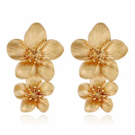 Oorbellen- Glee Goudkleurig -bloem-Charme Bijoux