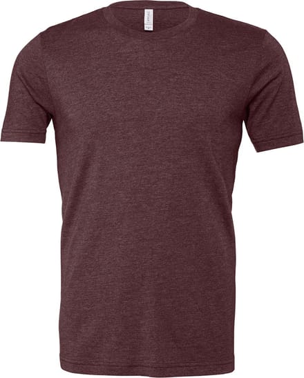 Bella+Canvas Unisex Heather CVC Short Sleeve Tee CV3001CVC - Heather Maroon - M