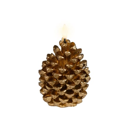 LED kaars wax pinecone fire flame effect binnen