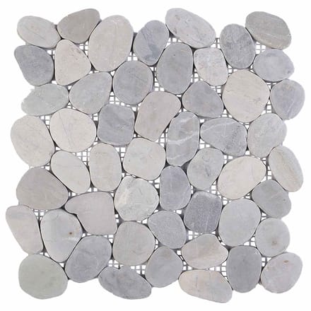 vidaXL - Kiezeltegels - Grijs - 30 - x - 30 - cm - Rivier - Kiezel