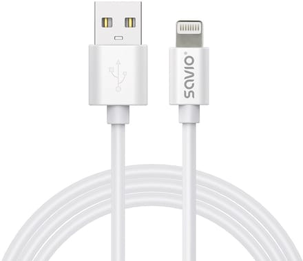Savio CL-192 USB-kabel USB 2.0 1 m USB A Wit