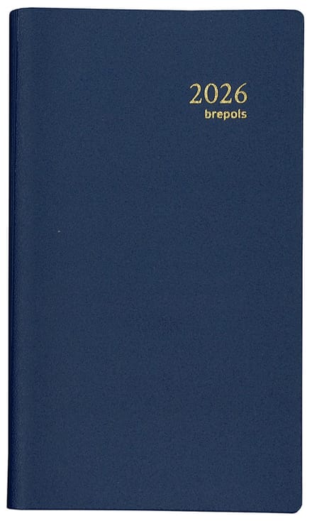 Brepols agenda 2026 - NOTAPLAN [0.716] - Genova + Notes - Weekoverzicht - 1w/2p - Blauw - 8,9 x 16 cm