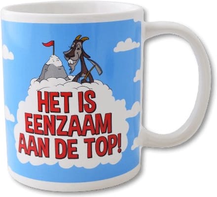 Funny Mug Eenzaam aan de top