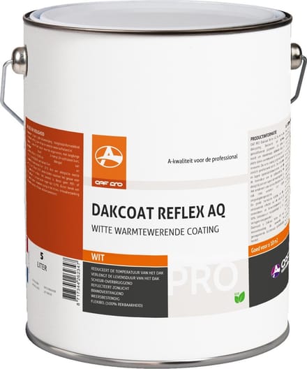 OAF PRO Dakcoat Reflex AQ 5 liter - Witte Dak Coating - Reflecteert Zonlicht - Warmtewerend - Verlengt de levensduur van het dak