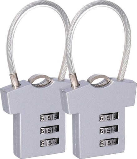 CM Hangslot met code - 2x - cijfer code - gecodeerd slot - lockerslot