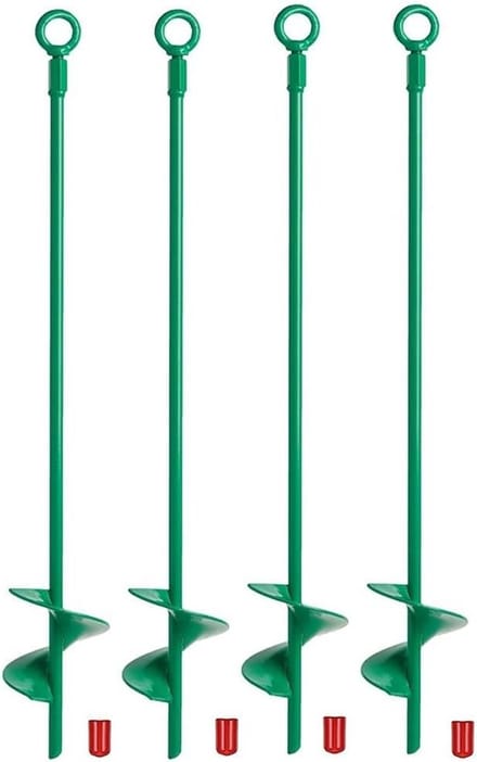 Grondankers Kit - Grondharingen Tent Haken - Buiten Bevestigen - Zware Helix - 457 cm - Groen
