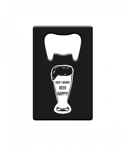 Metal beer opener - Don't worry beer happy