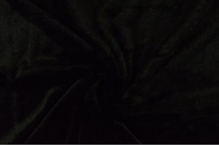 1 meter zachte bont stof - Zwart - 155cm breed